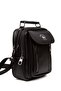 Men's Black Vegan Leather Adjustable Cross Strap Hand and Shoulder Bag Daily