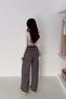 Women's Plaid High Waist Palazzo Pants - 3