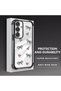Samsung Galaxy S24 Compatible Transparent Silicone Flutter Protective Case Heart Patterns - 3