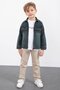Indigo Zippered Denim Jacket Boys' Trousers 3-Piece Set 23390
