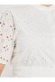 Plus Size Broderie Anglaise Shirt Midi Dress - 4