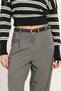 Women's Belted Carrot Pants - School Gray - 3