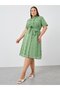 Plus Size Broderie Anglaise Shirt Midi Dress - 2