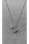 Stainless Steel Silver Color Zircon Stone Letter Necklace -Z- Letter - 2