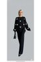 Lovebenti Piona Black Black and White Cable Detailed Knitwear Two-Piece Set - 2