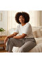 75% Cotton Mink Ribbed Knitwear Trousers with Elastic Waist - 4