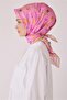 Fuchsia Object Pattern 100% Twill Silk Scarf 4050 - 31 - 2