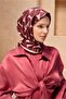 Pink Geometric Pattern 100% Twill Silk Scarf 4117 - 30 - 2