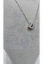 Stainless Steel Silver Color Zircon Stone Small Letter Necklace -D- Letter - 4