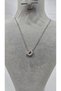 Stainless Steel Silver Color Zircon Stone Small Letter Necklace -D- Letter