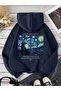 Unisex Men/Women Van Gogh Starry Sky Printed Oversized Hooded Sweatshirt