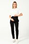 Maternity Stretchy Abdominal Band Adjustable Waist Mom Fit Modal Bottom Sweatpants Black
