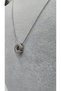Stainless Steel Silver Color Zircon Stone Small Letter Necklace -C- Letter - 4
