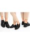 Lacquered Leather Lace-Up Classic Flat-Heeled Modern Women's Loafer Shoes - 2