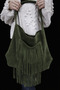 Women's Tassel Suede Leather Kitten Bag Shoulder Bag - 3