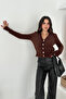 Women's Floral Buttoned Feather Cardigan – Soft Bloom - 4