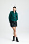 Women's Gold Button Blazer Tweed Jacket - 8