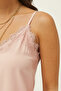 Women's Powder Lace Detailed Sandy Blouse with Adjustable Ring Straps - 4