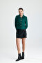 Women's Gold Button Blazer Tweed Jacket - 4