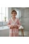 Children's Hooded Cotton Bathrobe, Soft Textured, with Pockets, with Belt, Unisex Bathrobe - 3