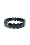 Certified Black Eye Agate Rolex Cut Natural Stone Misinali Bracelet - 8