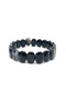 Certified Black Eye Agate Rolex Cut Natural Stone Misinali Bracelet - 4