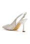 Stone Pearl Detailed Women's Evening Dress Heeled Bridal Shoes - 8