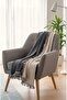 100% Organic Cotton 4-Layer Muslin Sofa Throw - Tv Blanket - Double-Sided Decorative Cover (90X200) - 3