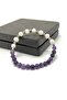 Certified Pearl - Amethyst 6mm Natural Stone Misinali Bracelet - 3