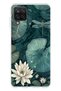 Samsung Galaxy A22-M22-M32 Compatible Green Leafy Water Lily and Dragonfly Printed Silicone Case