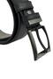 Black Faux Leather 4.5 Cm. Wide Semi Patterned Model Sports Men's Belt // 4500-021 - 5