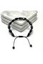 Certified Twisted Hematite Natural Stone Macrame Bracelet - 2