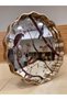 Tray Wood and Mirror Bird Patterned with a Winged Model Large Size Color Antique Aged Diameter 40 cm - 6
