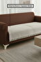 NaturaLux Cotton Bohemian Sofa Seat-Covering Sofa Bed Armchair Cover Throw | 100x210 Cream - 2