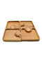 Square wooden serving tray with interlocking puzzle-style sections - 3