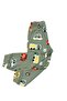 Boy's Truck Car Patterned Cotton Pajama Set - Long Sleeve Khaki Color - 5