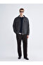 Anthracite Comfortable Fit Men's Cashmere Shirt Jacket - 2