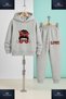 Children's 3-Piece Set'Gozluklllu Grl Red Leopard Pattern' 3-Piece Hooded Tracksuit Set - 3