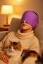 Gel Filled Headband Cold Compress Eye Mask Therapy Band, Purple - 4