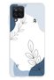 Samsung Galaxy A22-M22-M32 Compatible Blue Tranquility Shapes and Botanical Lines Printed Silicone Case