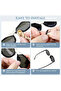 Ultra Thin Silicone Glasses Nose Pad Anti-Slip, 1mm Glasses Nose Pad Black (1 Pair) - 3