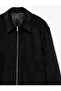Regular Fit Long Sleeve Pocket Cotton Shirt Collar Zippered Corded Fabric Velvet Jacket - 5