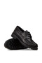 Men's Genuine Leather Black Marine Shoes - 3