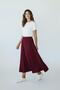 Women's Modal Fabric Elastic Waist Midi Skirt - 2