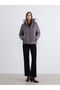 Alita City Lcw Eco Anthracite Plain Standard & Regular Women's Puffer Coat - 2