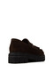Women's Genuine Suede Brown Tasseled Loafer - 2
