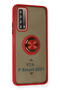 Mtxdpn Huawei P Smart 2021 Case Montreal Ringed Silicone Cover (00758) - Red - 2