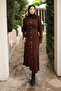 Brown Buttoned Knitwear Dress - 4