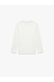 Cotton Long Sleeve Crew Neck Pocket Detail T-Shirt - 4