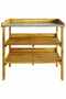 Potting Bench with 2 Shelves Solid Acacia Wood and Zinc - 2